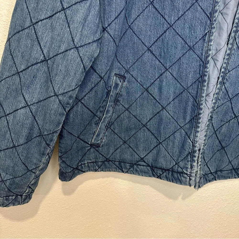 Universal Threads Open Front Quilted Denim Jacket - Picture 6 of 9